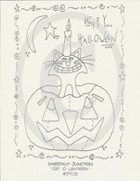 Cat 'O Lantern Embroidery Epattern