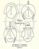 Pilgrims & Indians Embroidery Epattern