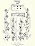Hollyhocks Embroidery ePattern